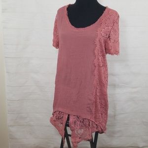 Monoreno Tunic Lace Mauve